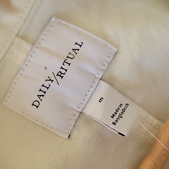 NWT Daily/Ritual Stretch Twill Trench Coat-Sweet Corn - Picture 12 of 14